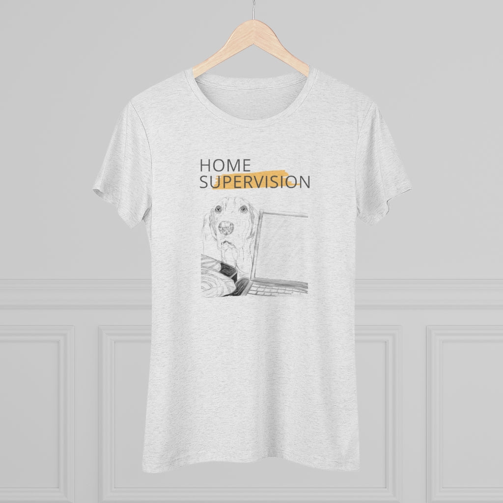 Dog Home Supervision Women's Triblend Tee