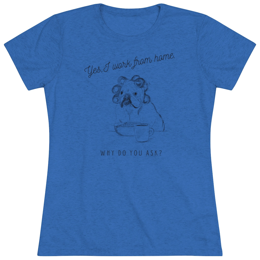 Yes, I Work From Home Why Do You Ask -Dog Women's Triblend Tee