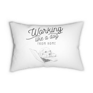 Working Like a Dog from Home Polyester Lumbar Pillow